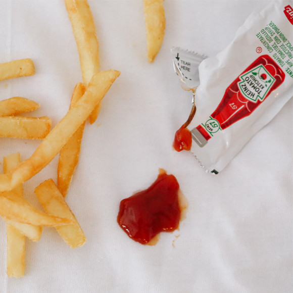 removing ketchup stains