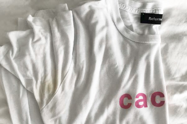 t-shirt with pit stain