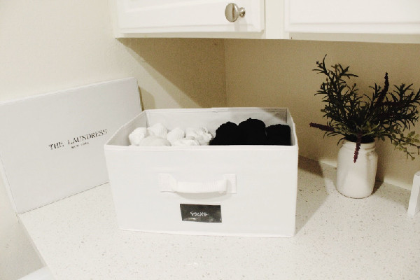 white storage box