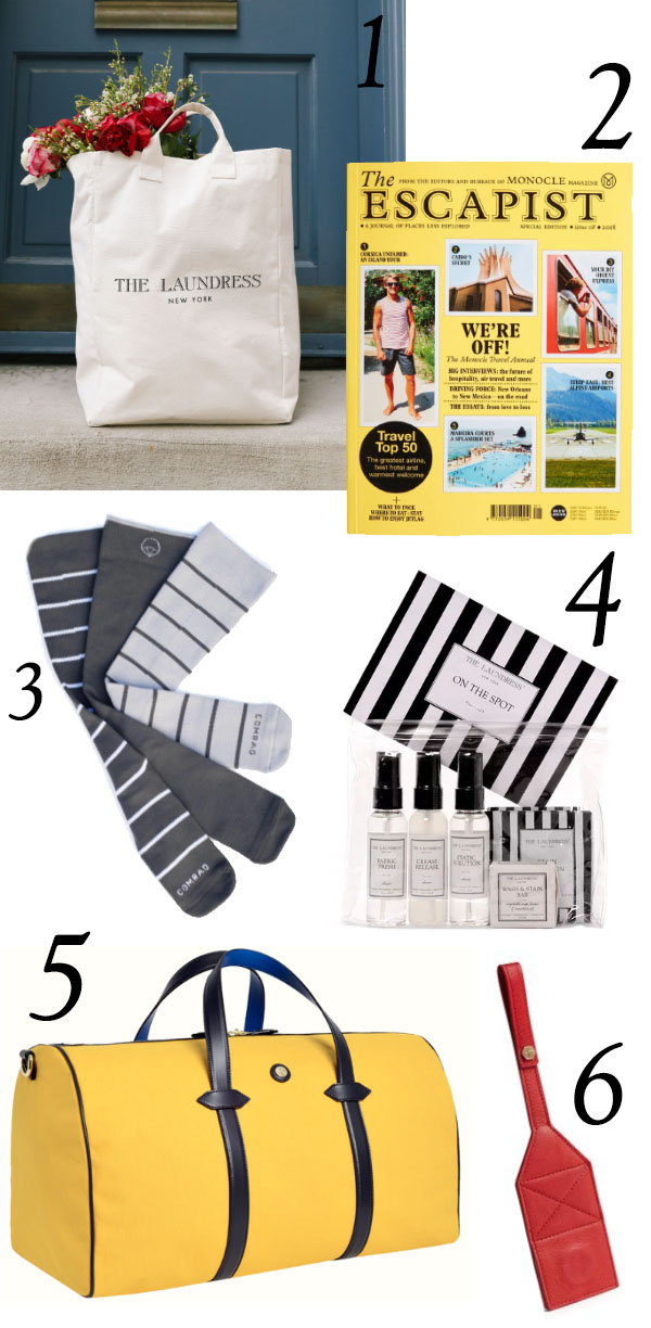 collage of travel items