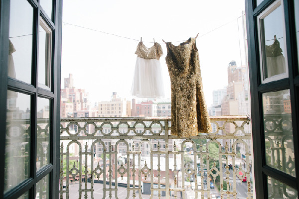 delicate clothing hanging on a laundry line