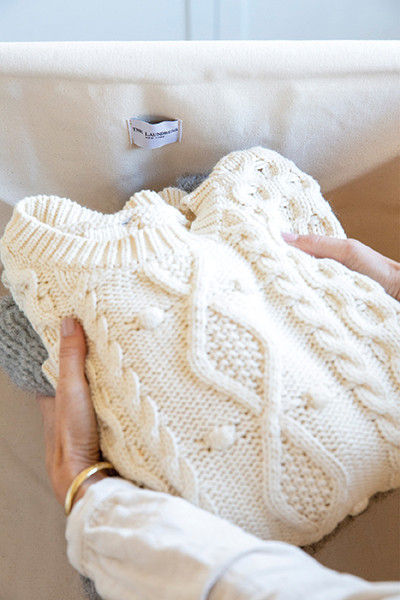 sweater in storage bag