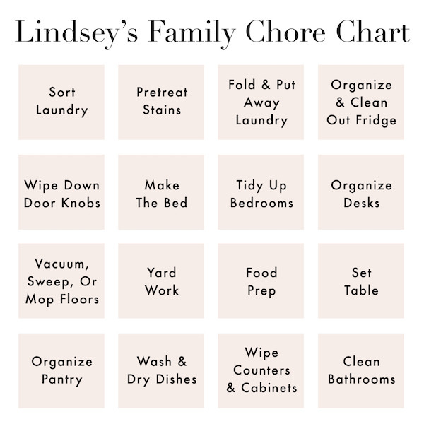 lindsey&amp;amp;#39;s family chore chart