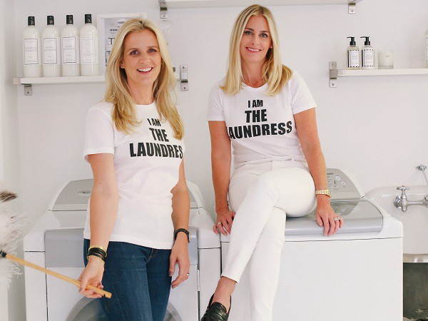 gwen and lindsey in a laundry room