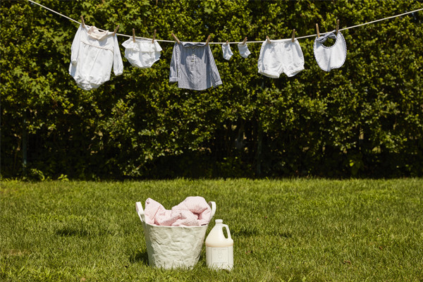 drying baby clothes
