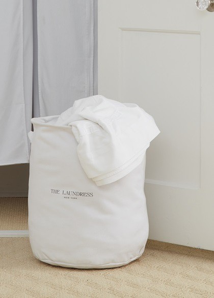 Single Collapsible Laundry Hamper | White | The Laundress